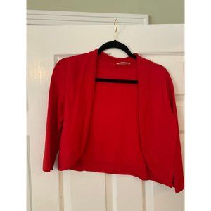 Kate Hill Red Open Front Cardigan Small